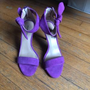 Banana Republic purple suede heeled sandals